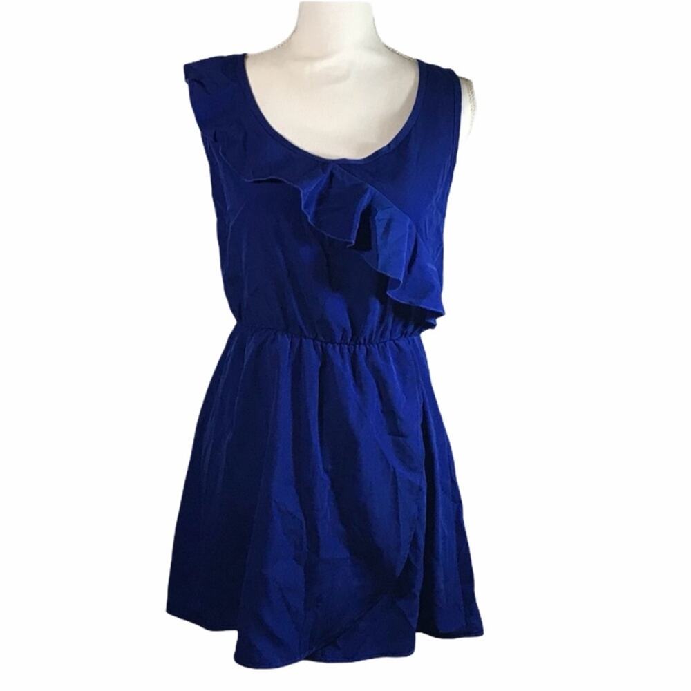 NWT Living Doll Los Angeles Blue Silky Dress S